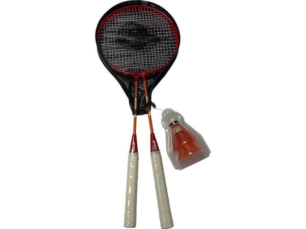 BADMINTON SET I FODRAL RÖD ORANGE ENERO 105
