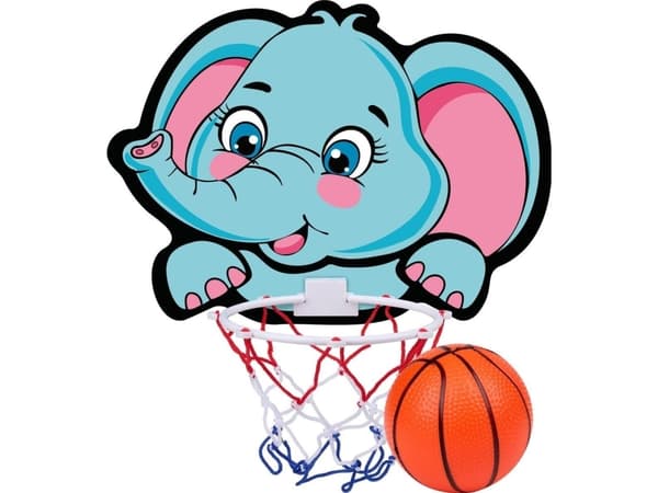 BASKETBALLBRETT 40x30CM MED ELEFANTBALL