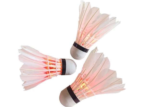 LOTKA BADMINTON Z PIÓR 3 SZT LED ENERO