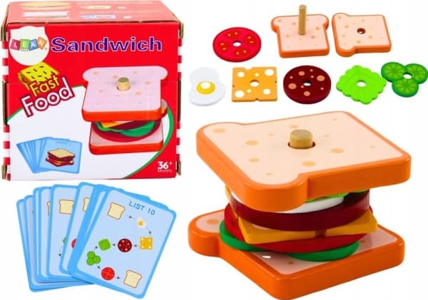 LeanToys Tresmørbrød 8 Oppskriftskort 10 Stk