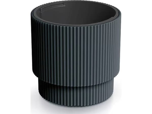 Antrasittstripete blomsterpotte på plastben 39,5x37,5 cm Milly