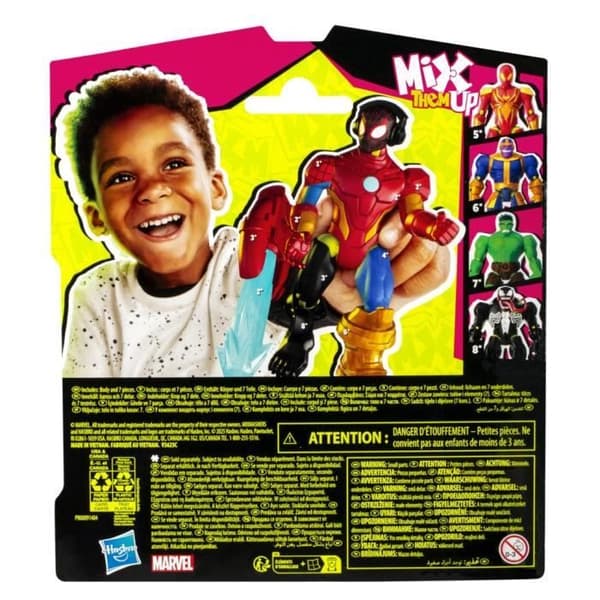 MixMashers Miles Morales, anpassningsbar figur som kan blandas och kombineras med tillbehör, Marvel, Från 4 år.