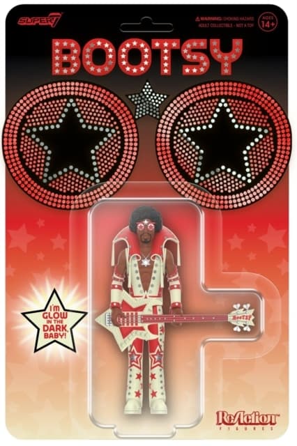 Samlarfigur: Bootsy Collins Reaction Figures Wave 03 - Bootsy Collins (Glow)