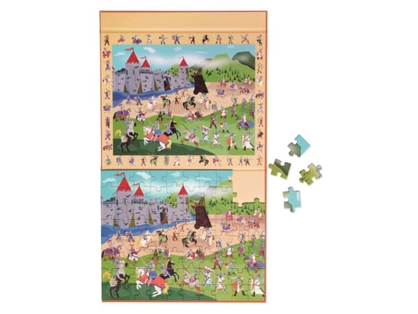 Magnetic puzzle and game 2-in-1 Knights