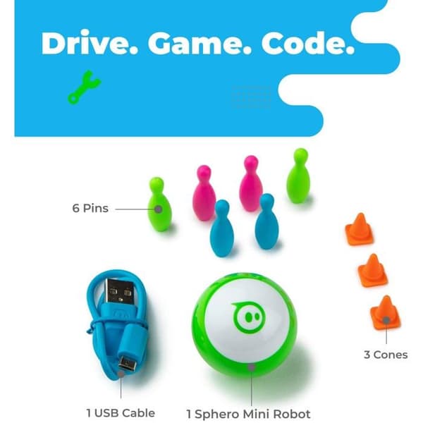 Robot - Sphero - Mini - Vert - 8 år - Inomhus - Uppladdningsbar USB