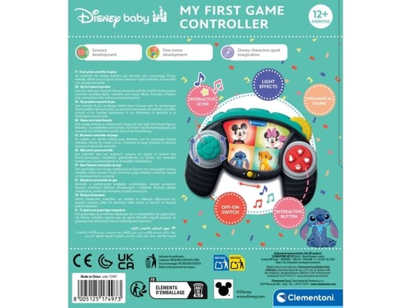 Clementoni Disney Baby 17497, 1 År, Låter, AAA, Batterier medföljer