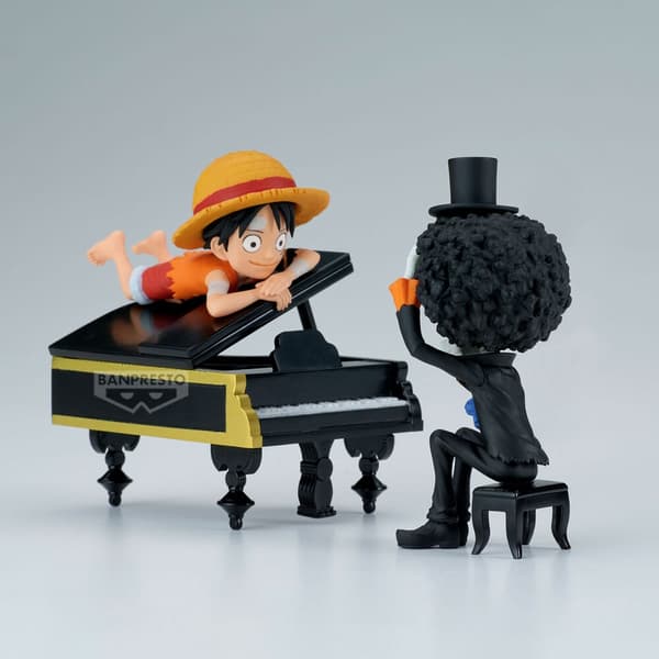 One Piece Luffy &#38; Brook Word Collectable Stories figure 8cm