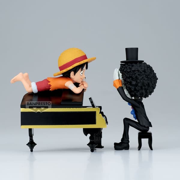 One Piece Luffy &#38; Brook Word Collectable Stories figure 8cm