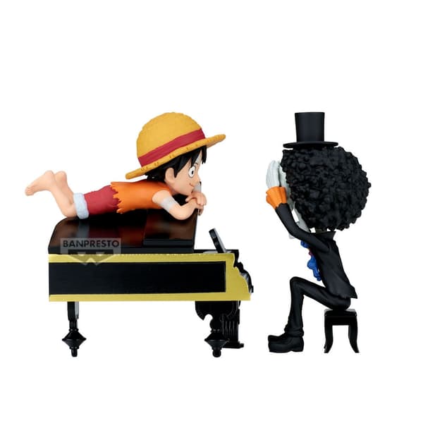 One Piece Luffy &#38; Brook Word Collectable Stories figure 8cm