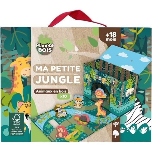 Safari Playhouse - PLANeTE BOIS - FSC - 10 stycken - Barnspel - Från 18 månader