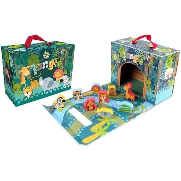 Safari Playhouse - PLANeTE BOIS - FSC - 10 stycken - Barnspel - Från 18 månader