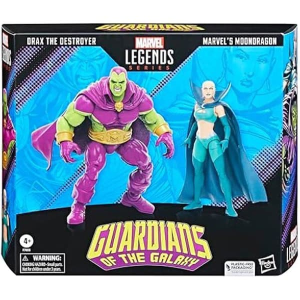Figurer - MARVEL - Drax The Destroyer Moondragon - 2 Figurer - 15,2 cm - Inkluderade tillbehör