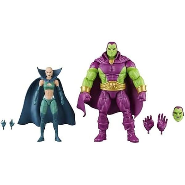 Figurer - MARVEL - Drax The Destroyer Moondragon - 2 Figurer - 15,2 cm - Inkluderade tillbehör
