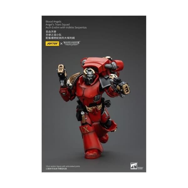 Joy Toy (CN) - Warhammer The Horus Heresy - Figur 1/18 Blood Angels Angel's Tears Squad Arch-Erelim med Volkite Serpentas 12 cm