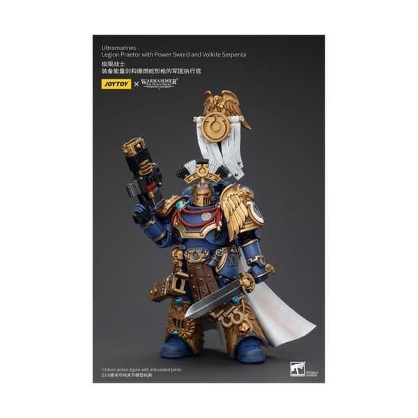 Joy Toy (CN) - Warhammer The Horus Heresy - Figur 1/18 Ultramarines Legion Praetor med Kraftsvärd och Volkite Serpenta 20 cm