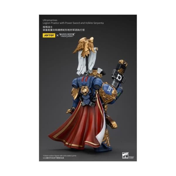 Joy Toy (CN) - Warhammer The Horus Heresy - Figur 1/18 Ultramarines Legion Praetor med Kraftsvärd och Volkite Serpenta 20 cm