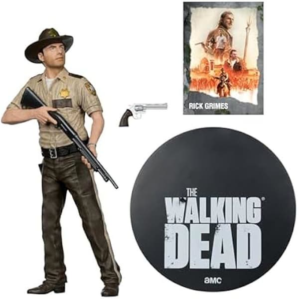 Figurine - McFarlane Toys - Rick Grimes - Skala 1:8 - Otroliga detaljer - Inkluderar konstkort