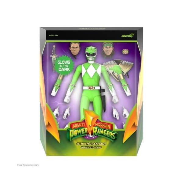 Super7 - Power Rangers - Figurine Ultimates Grön Ranger (Glow) 18 cm