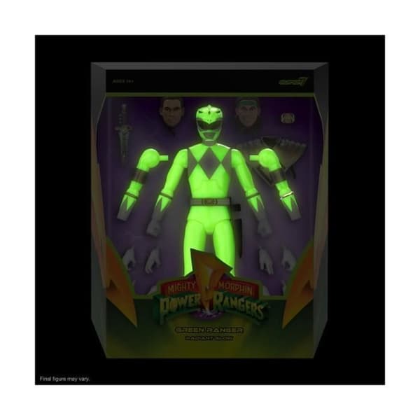 Super7 - Power Rangers - Figurine Ultimates Grön Ranger (Glow) 18 cm