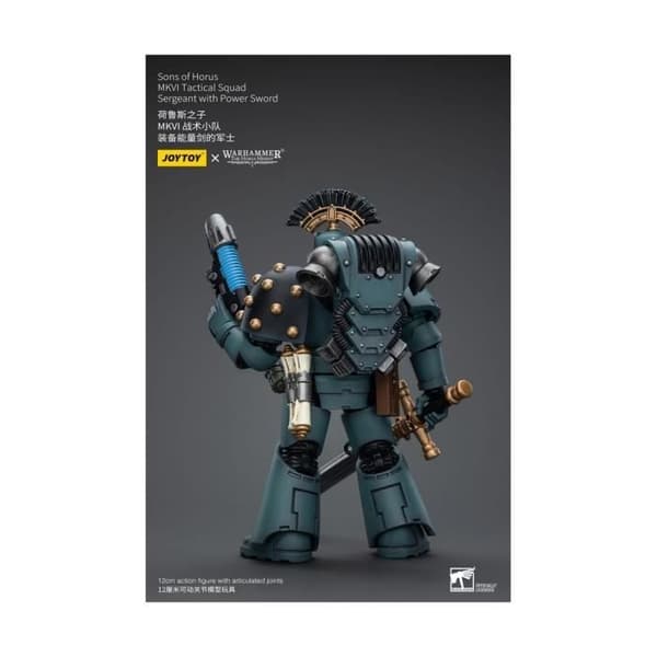 Joy Toy (CN) - Warhammer The Horus Heresy - Figurin 1/18 Sons of Horus MKVI Taktisk Squad Sergeant med Kraftsvärd 12 cm