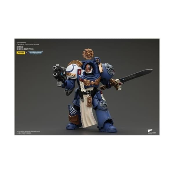 Joy Toy (CN) - Warhammer 40k - Figur i skala 1/18 Ultramarines Kapten i Terminator Rustning 14 cm