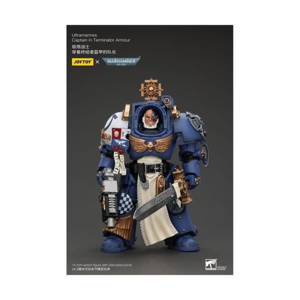 Joy Toy (CN) - Warhammer 40k - Figur i skala 1/18 Ultramarines Kapten i Terminator Rustning 14 cm