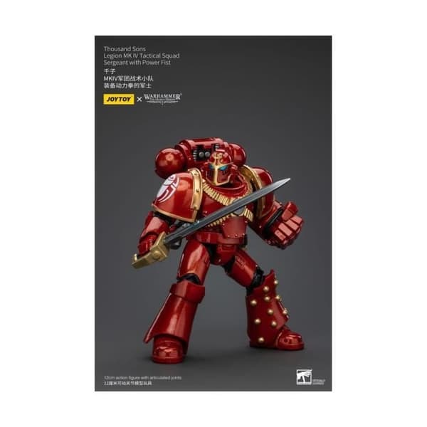 Joy Toy (CN) - Warhammer The Horus Heresy - Figur 1/18 Thousand Sons Legion MK IV Tactical Squad Sergeant med Power Fist 12 cm