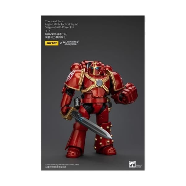 Joy Toy (CN) - Warhammer The Horus Heresy - Figur 1/18 Thousand Sons Legion MK IV Tactical Squad Sergeant med Power Fist 12 cm