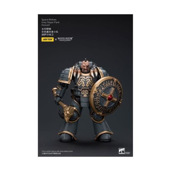 Joy Toy (CN) - Warhammer The Horus Heresy - Figur med 1/18 Space Wolves Grey Slayer Pack Huscarl 12 cm