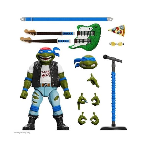 Super7 - De Nunchack Ninja Sköldpaddorna - Figur Ultimate Classic Rocker Leo 18 cm