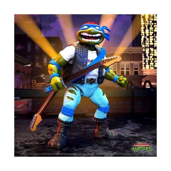 Super7 - De Nunchack Ninja Sköldpaddorna - Figur Ultimate Classic Rocker Leo 18 cm