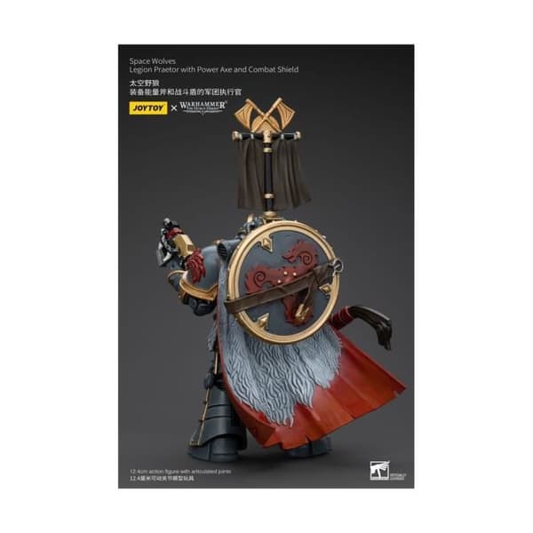 Joy Toy (CN) - Warhammer The Horus Heresy - Figurine 1/18 Space Wolves Legion Praetor med Power Axe och Combat Shield 12 cm