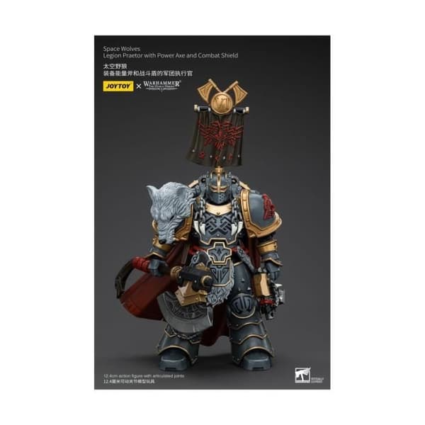 Joy Toy (CN) - Warhammer The Horus Heresy - Figurine 1/18 Space Wolves Legion Praetor med Power Axe och Combat Shield 12 cm