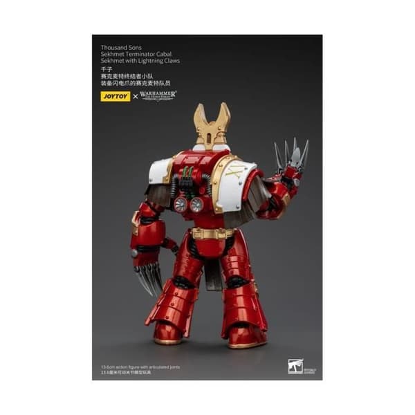 Joy Toy (CN) - Warhammer The Horus Heresy - Figur Figur 1/18 Thousand Sons Sekhmet Terminator Cabal Sekhmet med blixtklor 14 cm