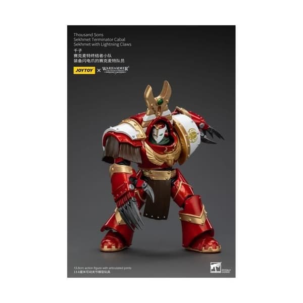 Joy Toy (CN) - Warhammer The Horus Heresy - Figur Figur 1/18 Thousand Sons Sekhmet Terminator Cabal Sekhmet med blixtklor 14 cm