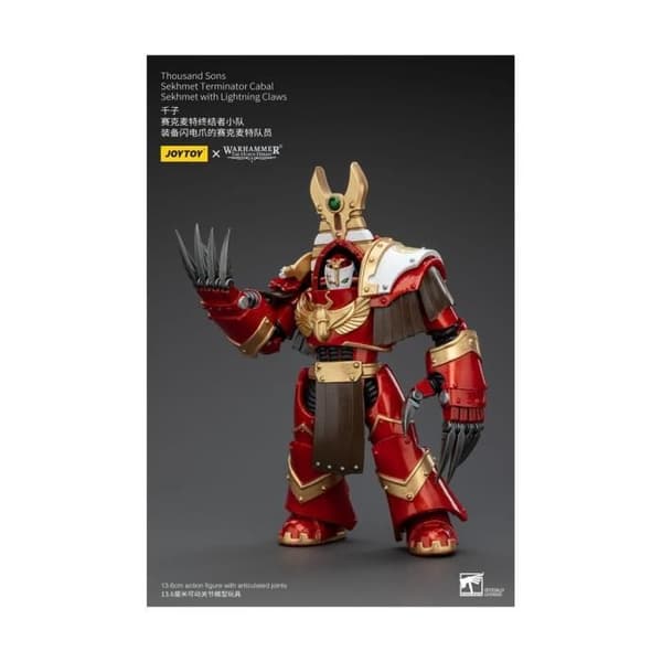 Joy Toy (CN) - Warhammer The Horus Heresy - Figur Figur 1/18 Thousand Sons Sekhmet Terminator Cabal Sekhmet med blixtklor 14 cm
