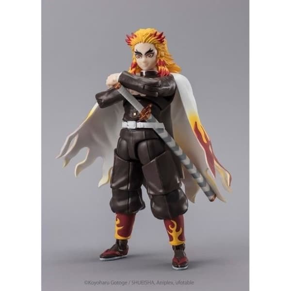 Actionfigur - BANDAI - Kyojuro Rengoku - 12,5 cm - Officiell Licens Demon Slayer - Rörlig