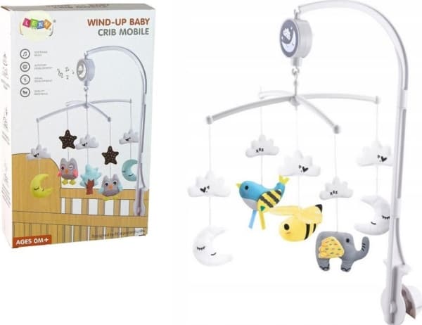LeanToys Skruvbar babykarusell spjälsäng Speldosa