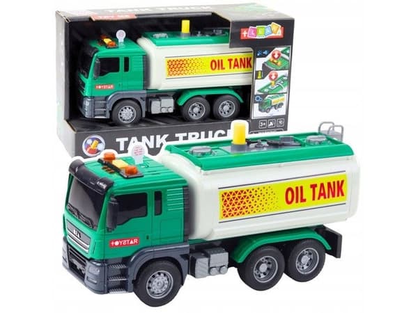 Truck Tanker Water Lights Sounds Green 1:14