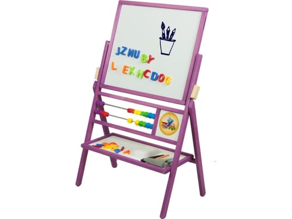 Revolving board with 2-row abacus purple