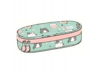 padded pencil case with inner flap charming cats