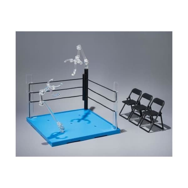 Bandai Tamashii Nations - Tamashii Stage - Tillbehör för figurfigur Act Ring Corner &amp; Fällstol Set Neutral Ver.