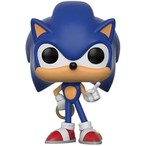 T-shirt och Figur figur - Funko - Sonic The Hedgehog - Velourtextur - Stl L - Barnpresent