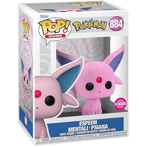 Figur - Funko - Espeon - Flockad - 9,5 cm - Högkvalitativ Vinyl - Pokémon