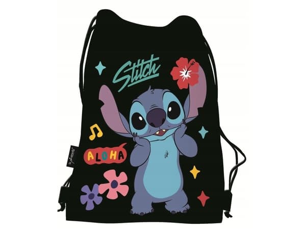 WOREK NA BUTY STITCH BLACK ALOHA FOL