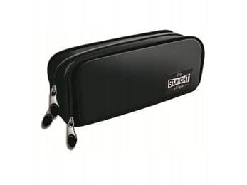 pencil case sachet 3 compartment black vintage