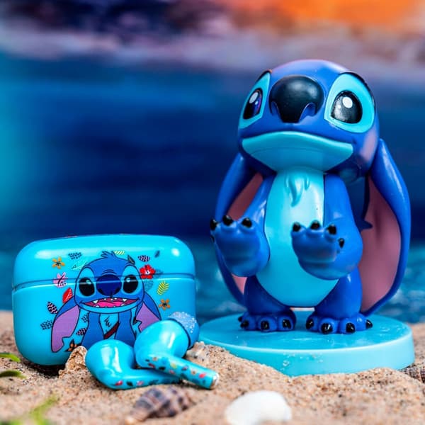 Disney Stitch Wireless Headphones & mini cable guy