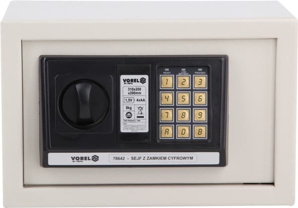 VOREL safe with electronic lock 31 x 20 x 20cm 78642
