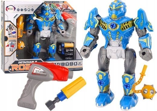 LeanToys Robot Vridningsvåpen Drill Skrutrekker Lys Lyd Blå