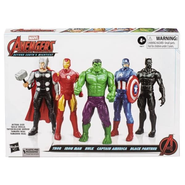 paket med 5 15 cm Avengers-figurer, från 4 år gamla Marvel Avengers Beyond Earth's Mightiest